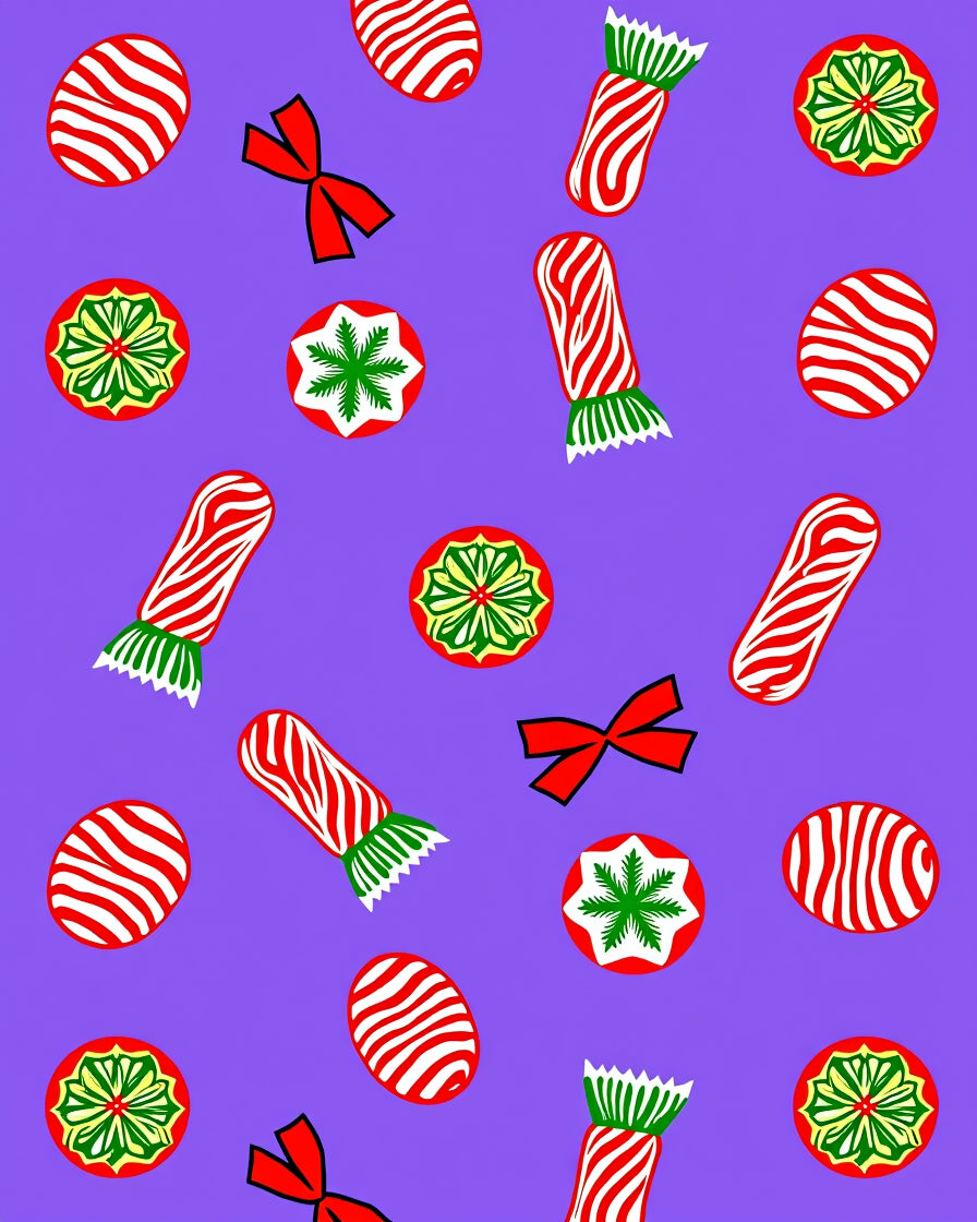 Red White Candy Festive Collection Rug