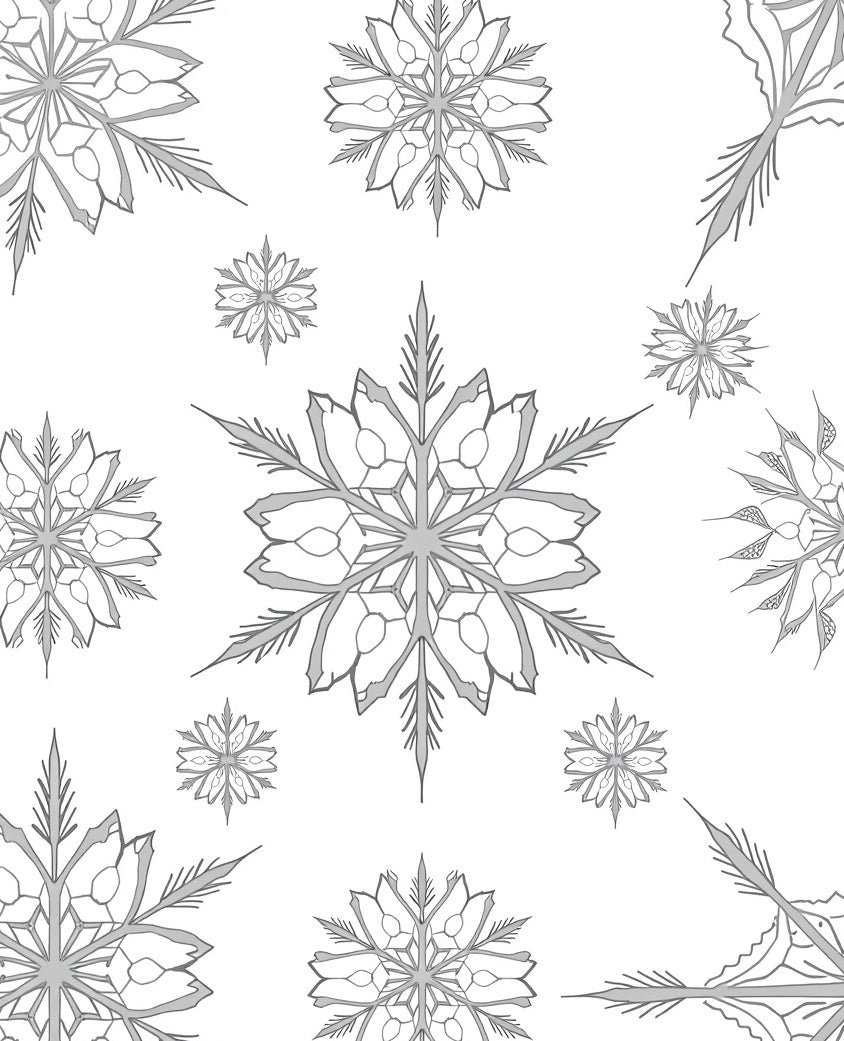 Winter Snowflake Silver Lace Rug