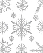 Winter Snowflake Silver Lace Rug