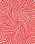 Crimson Swirl Ribbed Aura Rug