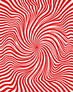 Crimson Swirl Ribbed Aura Rug