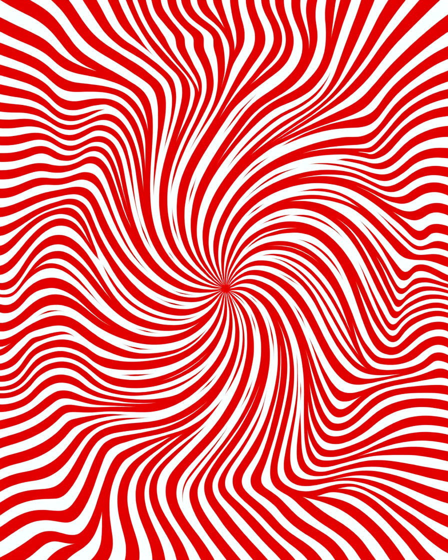 Crimson Swirl Ribbed Aura Rug