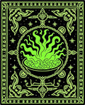 Wicked Cauldron Green Swirl Art Rug