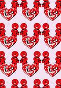Red Heart Folk Art Couple Repeat Rug