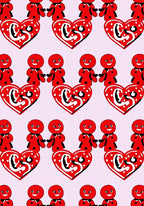 Red Heart Folk Art Couple Repeat Rug