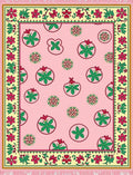 Pink Floral Medallion Scatter Rug