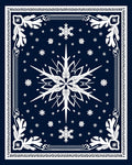 Winter Snowflake Navy Blue Rug