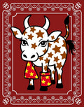 Whimsical Cow Whimsical Stars Rug