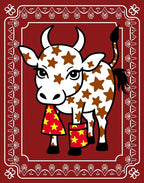 Whimsical Cow Whimsical Stars Rug