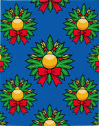 Festive Blue Christmas Ornament Laurel Rug
