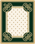 Emerald Gold Flourish Cream Medallion Rug