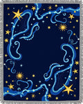Celestial Dark Blue Starry Night Rug