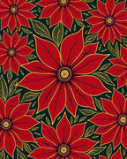 Bold Red Floral Outline Background Rug