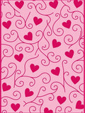 Pink Swirling Hearts Vine Rug