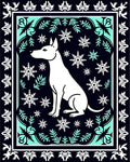 White Dog Autumn Snowflake Collection Rug