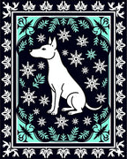 White Dog Autumn Snowflake Collection Rug