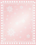 Pink Snowflakes Frame Rug