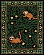 Whimsical Sloth Forest Starry Charm Rug