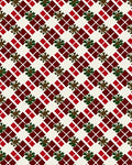 Crimson Red Diamond Foliage Arrangement Rug