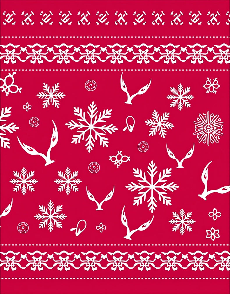White Festive Winter Snowflakes Spread Rug