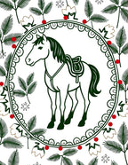 Equestrian Laurel Berry Snowflake Embrace Rug
