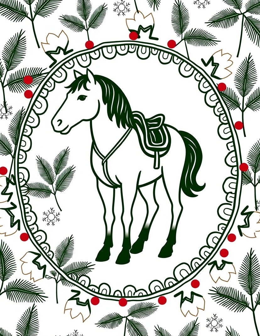 Equestrian Laurel Berry Snowflake Embrace Rug