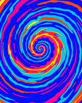 Vibrant Psychedelic Swirl Rug