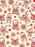 Red Day Of The Dead Characters Medallions Rug