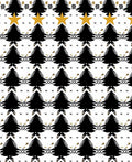Black Pine Tree Golden Star Array Rug