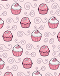 Sweet Pink Cupcake Swirl Cream Rug