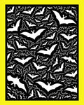 Black White Flying Bats Swarm Rug