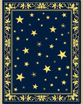 Midnight Yellow Starry Constellation Rug