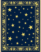 Midnight Yellow Starry Constellation Rug