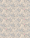 Whimsical Cream Surrealist Floral Rug