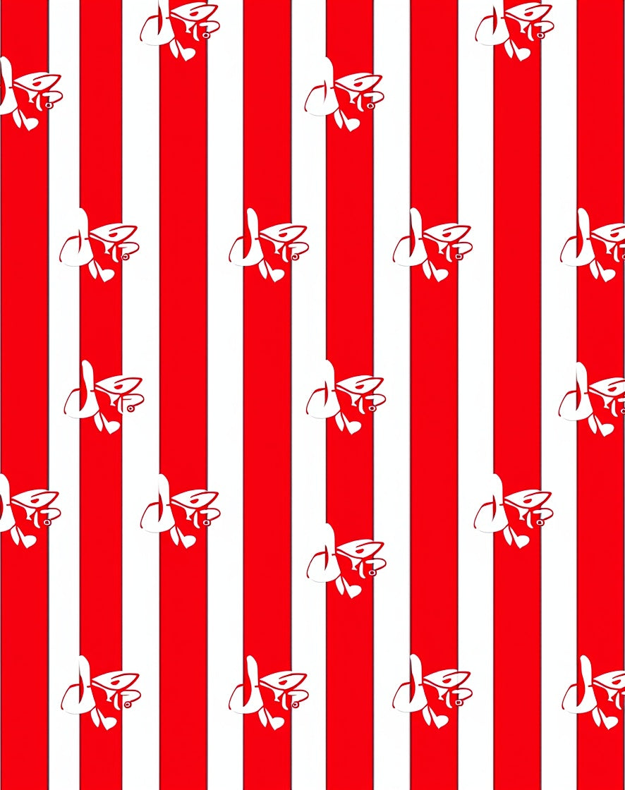 Red White Candy Cane Stripes Rug