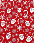 Red Christmas Santa Snowflake Candy Cane Rug