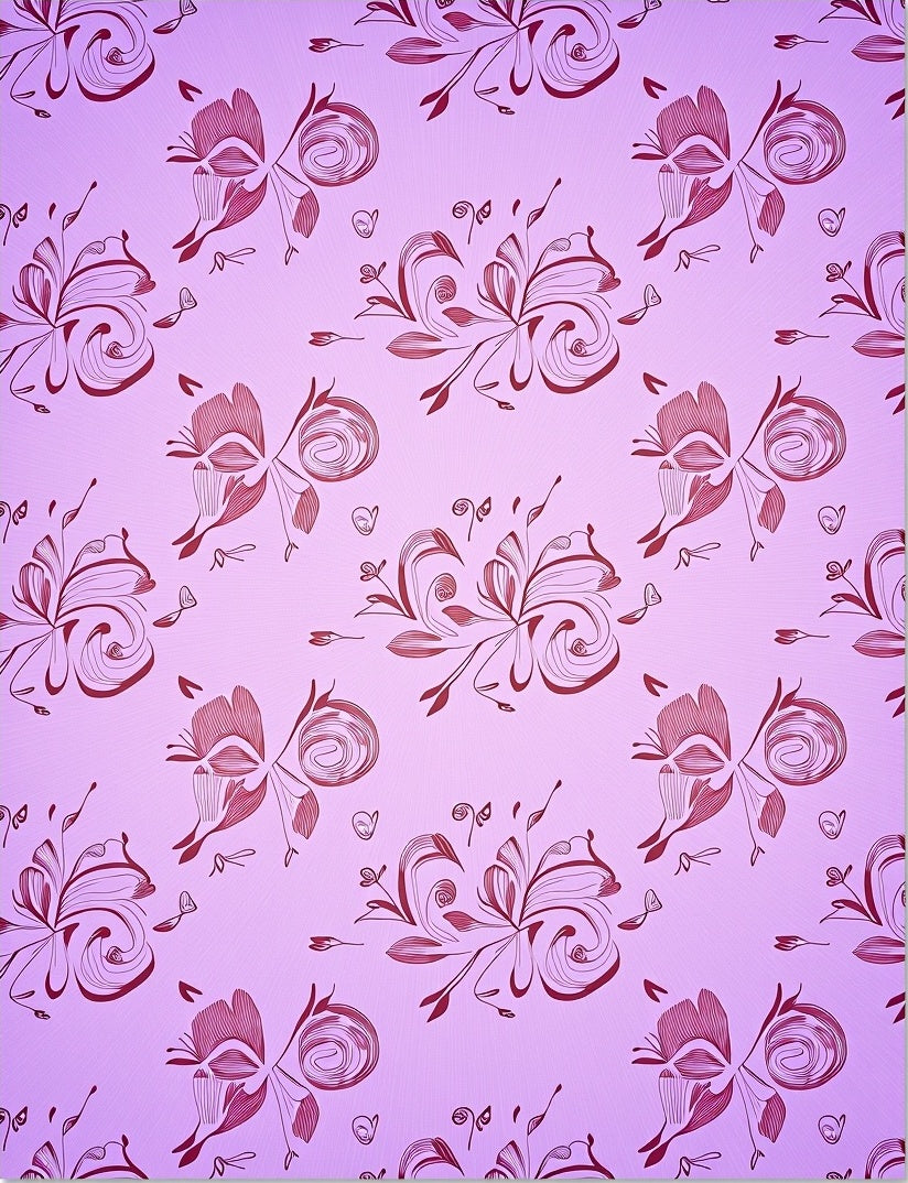 Orchid Pink Butterfly Floral Swirl Rug