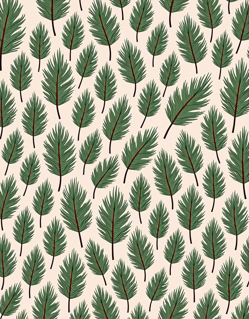 Green Feathered Palm Tropical Rug
