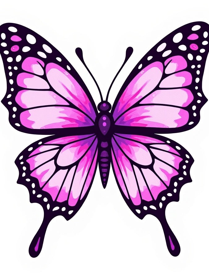 Whimsical Pink Butterfly Winged Charm Rug
