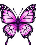 Whimsical Pink Butterfly Winged Charm Rug