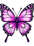 Whimsical Pink Butterfly Winged Charm Rug