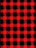 Crimson Checked Texture Rug