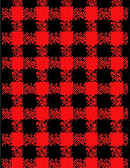 Crimson Checked Texture Rug