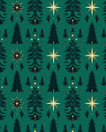 Emerald Forest Tree Star Arrangement Rug