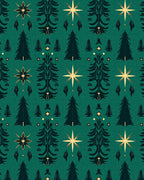 Emerald Forest Tree Star Arrangement Rug