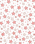 Pink Star Confetti Scattered Stars Rug