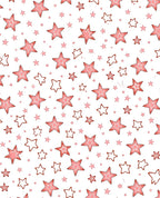 Pink Star Confetti Scattered Stars Rug