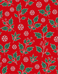 Red Green Holly Berry Mandala Rug