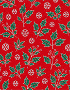 Red Green Holly Berry Mandala Rug