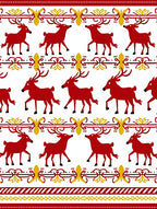 Rustic Red Deer with Golden Border Rug